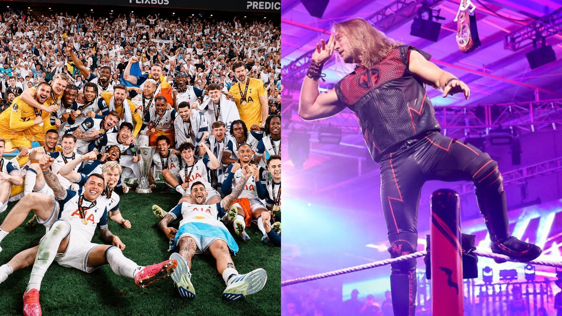 Tottenham Hotspur and Nathan Frazer (Image Credits: Tottenham Hotspur and WWE.com)