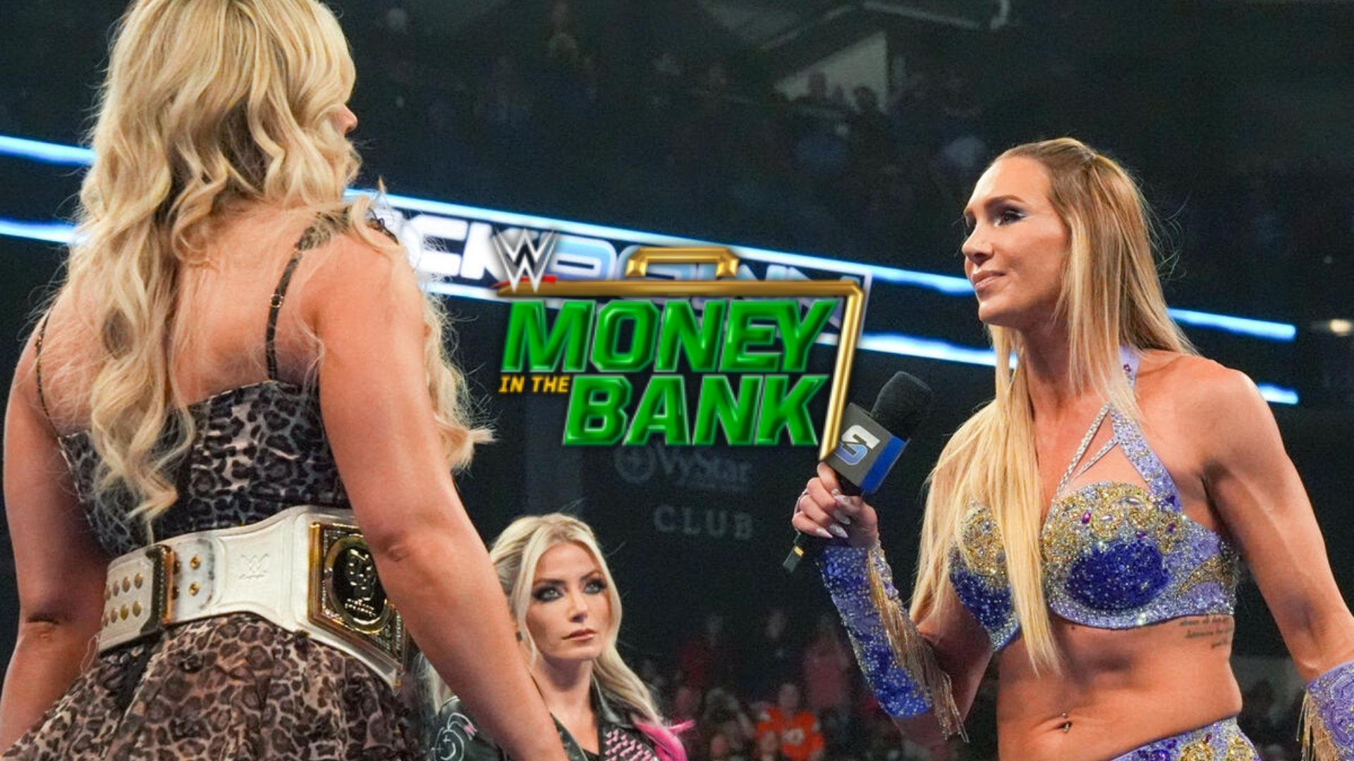Charlotte Flair, Alexa Bliss and Tiffany Stratton on SmackDown (Images via WWE.com)