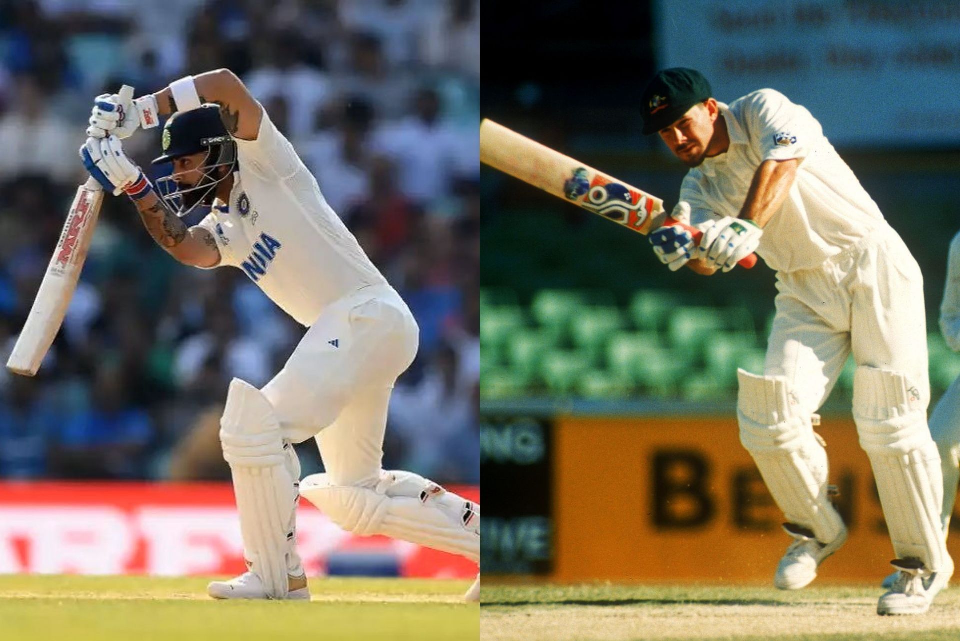 Virat Kohli (L) and Ricky Ponting (R) (Image via X-@ICC and @imVkohli)