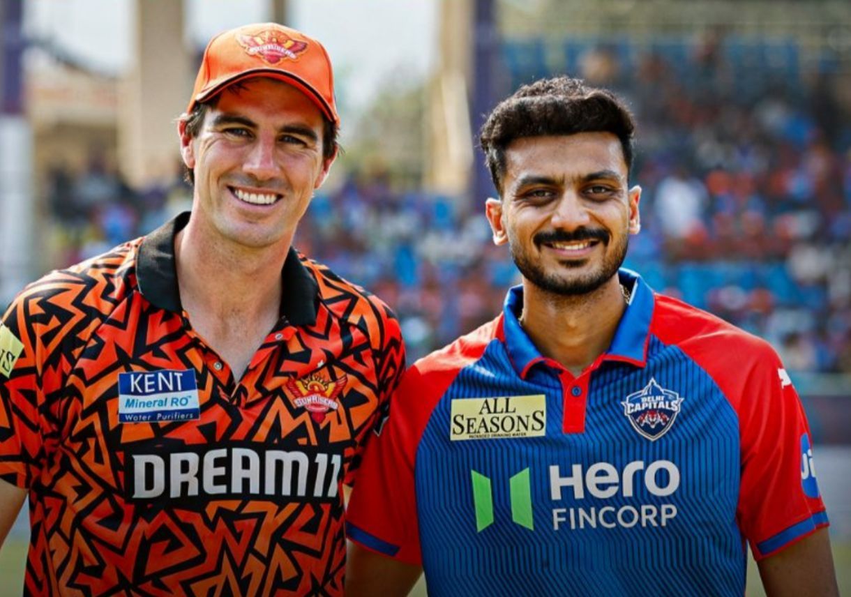 Pat Cummins and Axar Patel at toss [Getty Images]