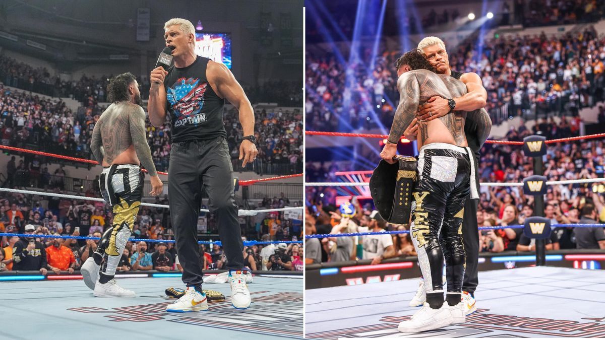 Cody Rhodes and Jey Uso at SNME! [Image via WWE.com]