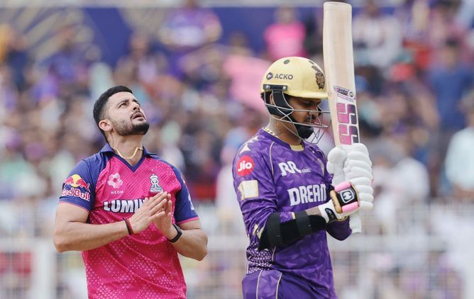 Sunil Narine perishes right after hitting a six off Yudhvir Singh Charak in KKR vs RR IPL 2025 match [Watch]