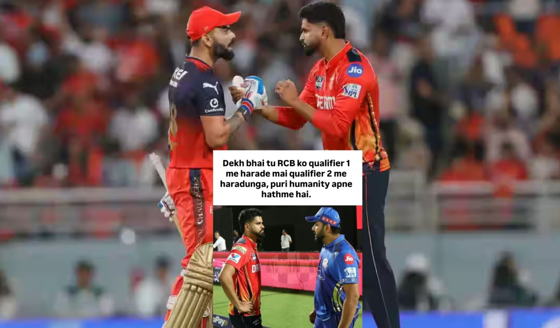 Fans react ahead of RCB vs PBKS IPL 2025 clash. (Images: bcc.tv, X - @academy_dinda)