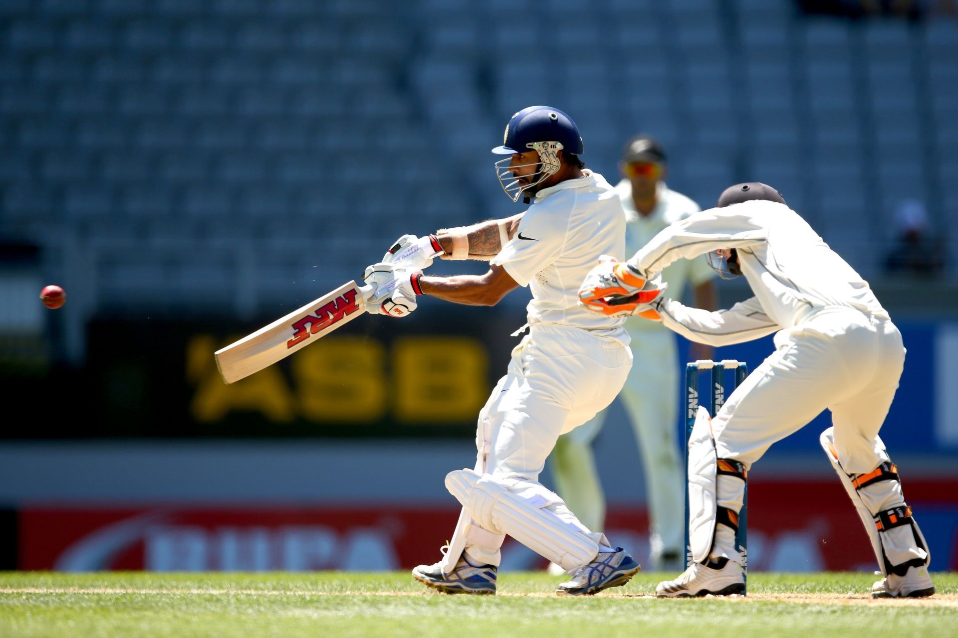 Shikhar Dhawan blazed away on his Test debut against Australia [Credit: Getty]