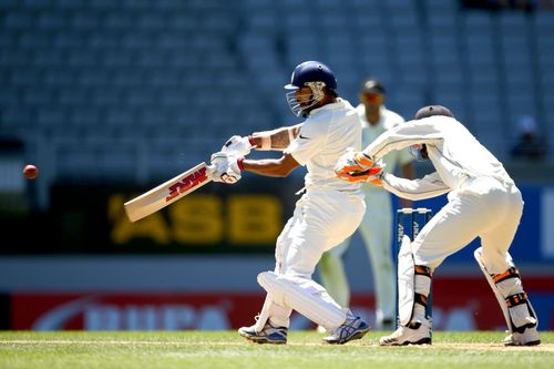 Shikhar Dhawan blazed away on his Test debut against Australia [Credit: Getty]