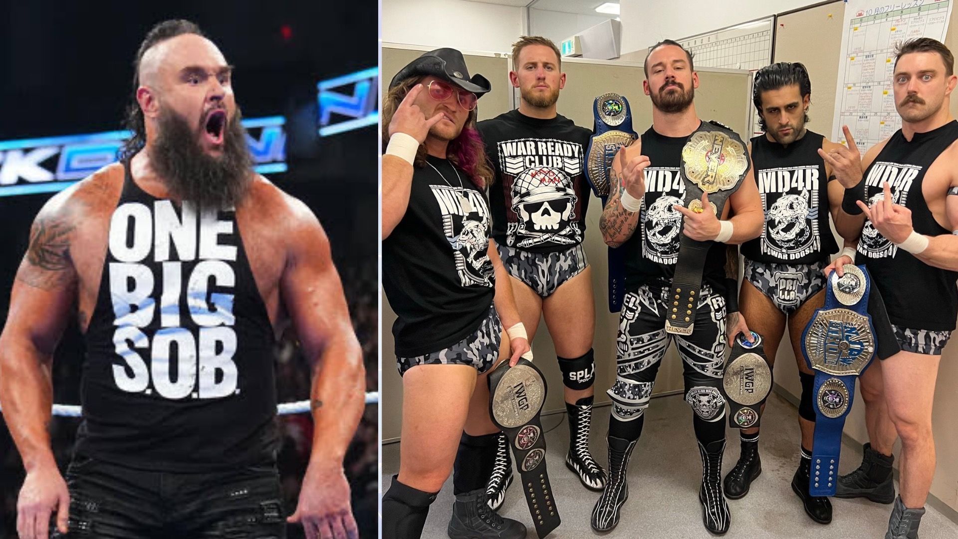 Some released WWE stars could go to Japan and join The Bullet Club [Credit: WWE.com &amp; David Finlay on X]
