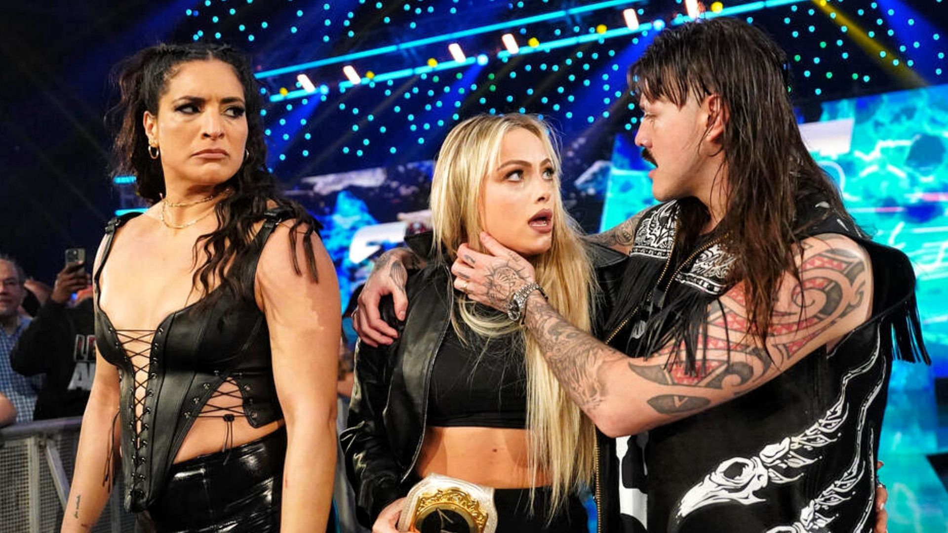 Raquel Rodriguez, Liv Morgan, Dominik Mysterio