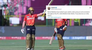 "Truly deserves an India bebut" - Fans in awe after Nehal Wadhera hits 70 off 37 balls in RR vs PBKS IPL 2025 match
