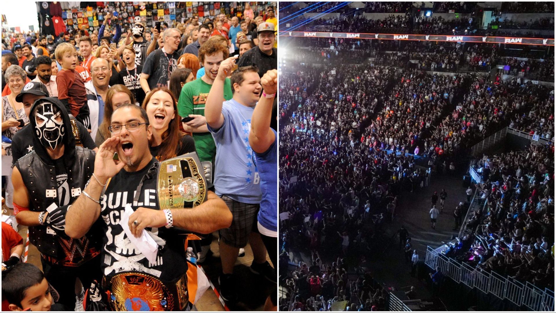 WWE fans at a convention, the WWE Universe attends RAW