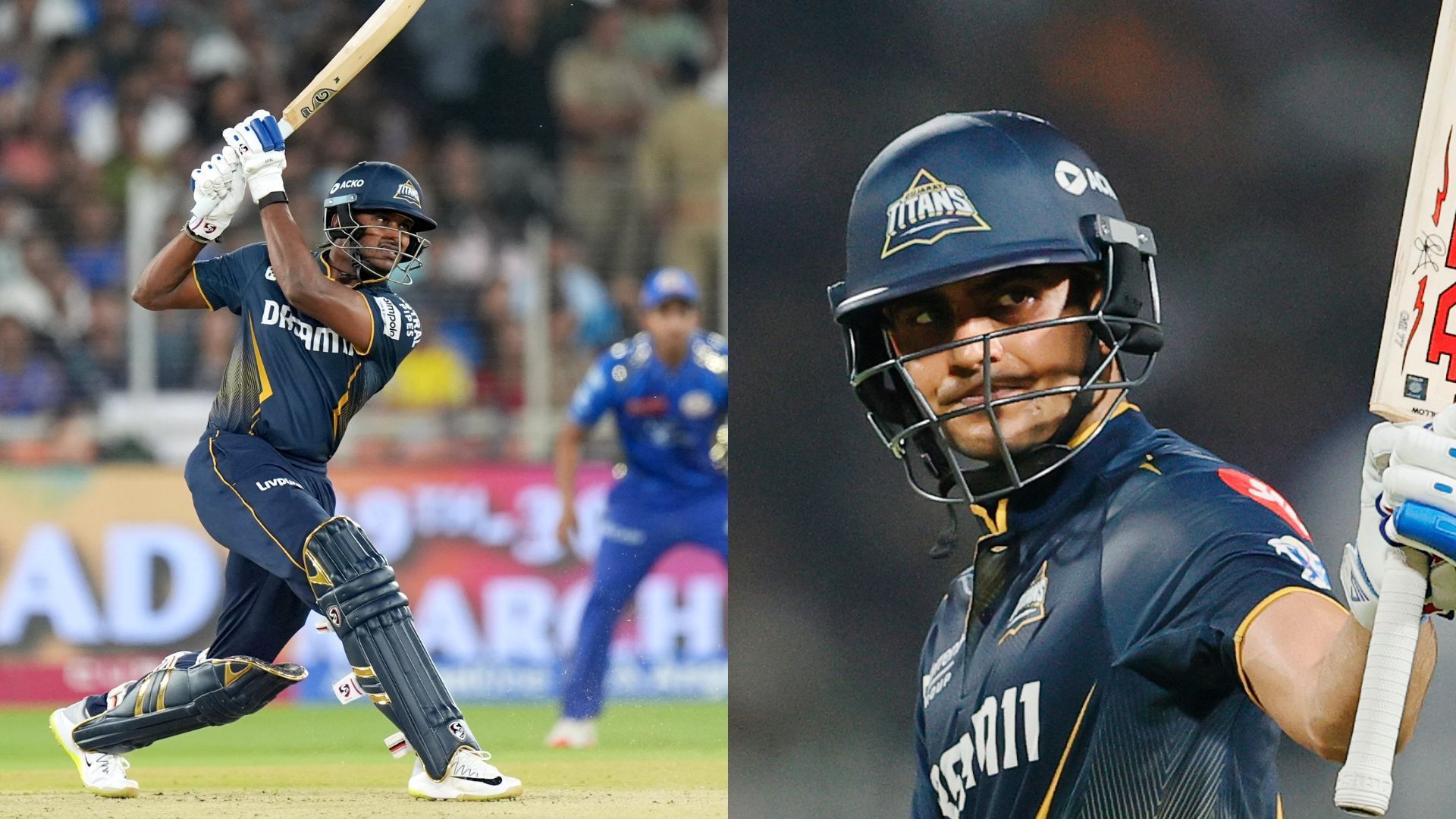 Comparison of Sai Sudharsan and Shubman Gill after first 37 games (Images via @IPL on X)