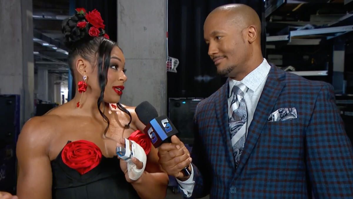 Bianca Belair and Byron Saxton. (Photo: WWE.com)