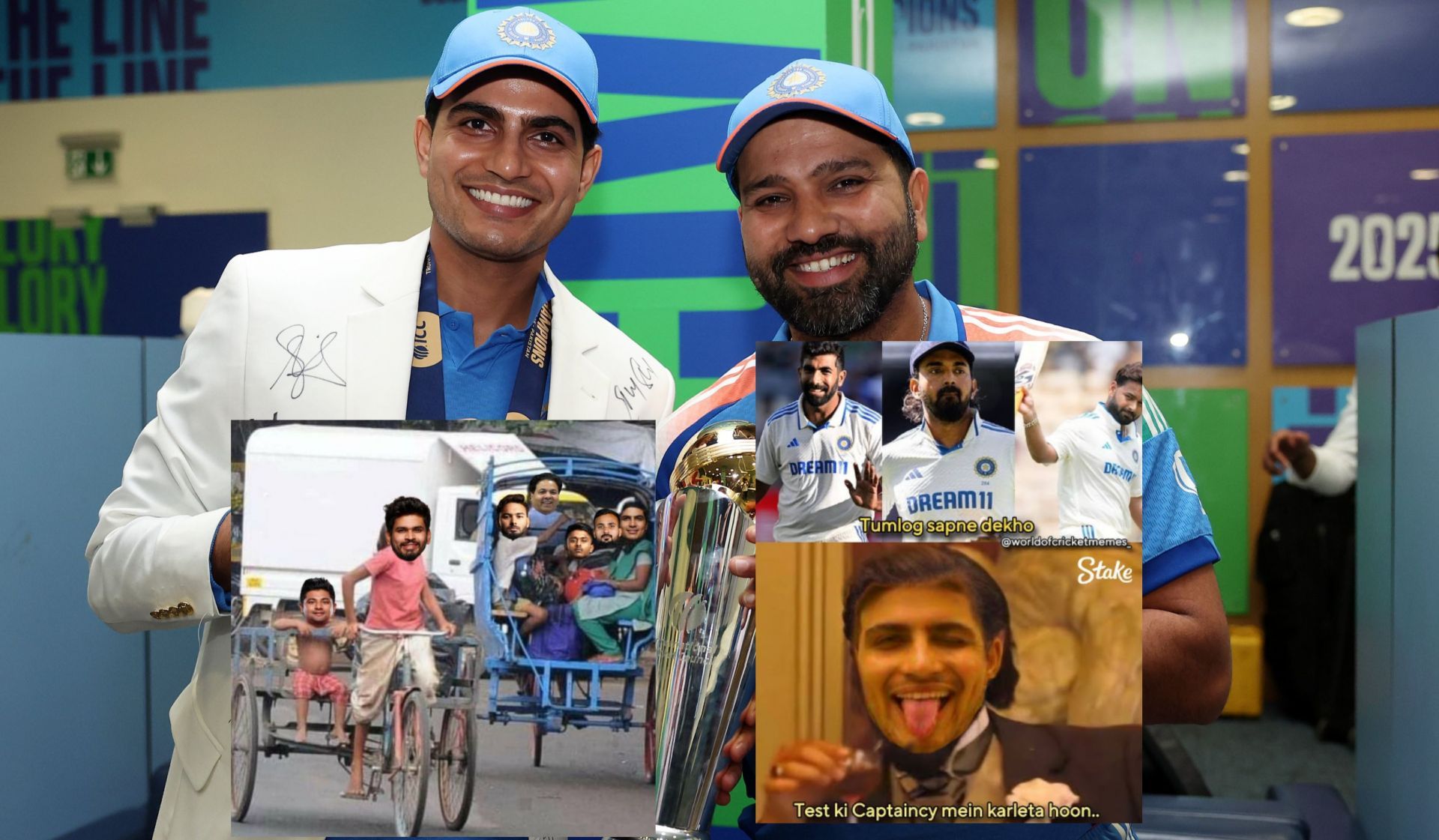 Fans react after BCCI announces Indian Test squad for England tour. (Images: X - BCCI, @GaurangBhardwa1, Instagram - worldofcricketmemes_)