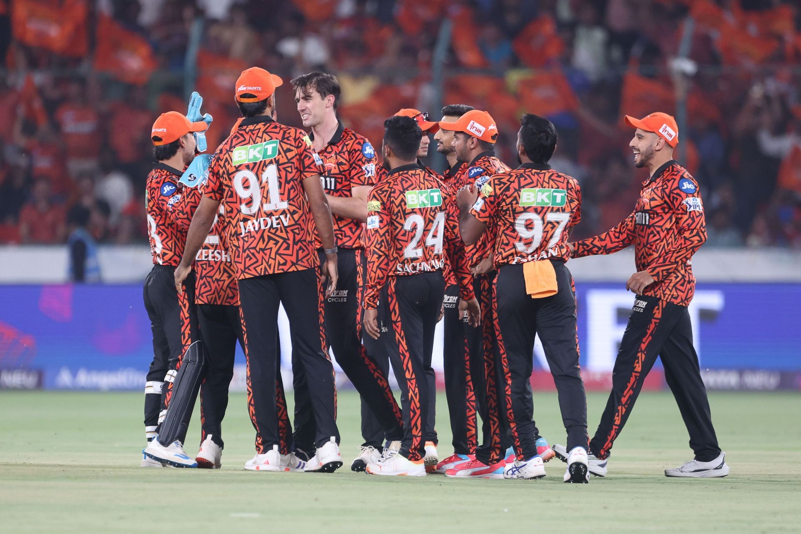 The SunRisers Hyderabad became the third team eliminated from the IPL 2025 playoff race. [P/C: Getty]