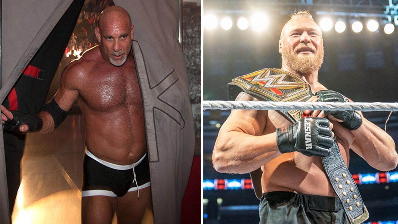 Goldberg and Lesnar (via WWE