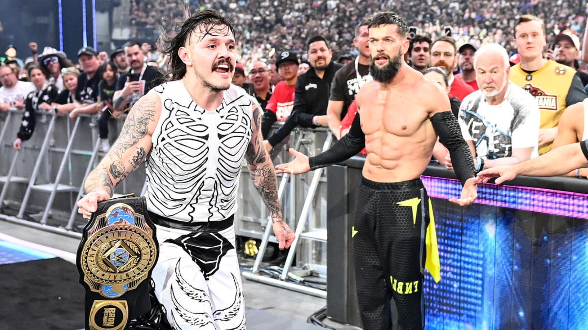 Dominik Mysterio and Finn Balor at WrestleMania 41. (Photo: WWE.com)