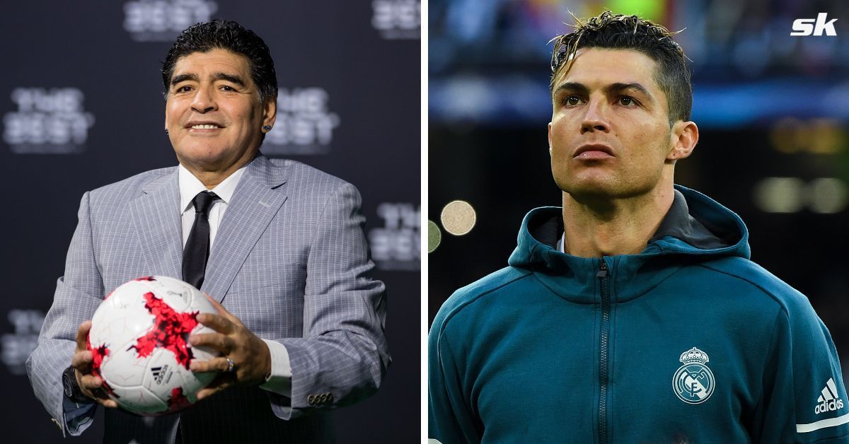Diego Maradona and Cristiano Ronaldo - Source: Both images from Getty 