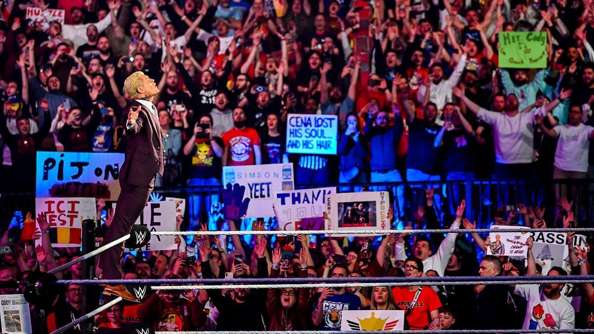 Cody Rhodes on the March 17 episode of RAW in Belgium [Image Credit: wwe.com]