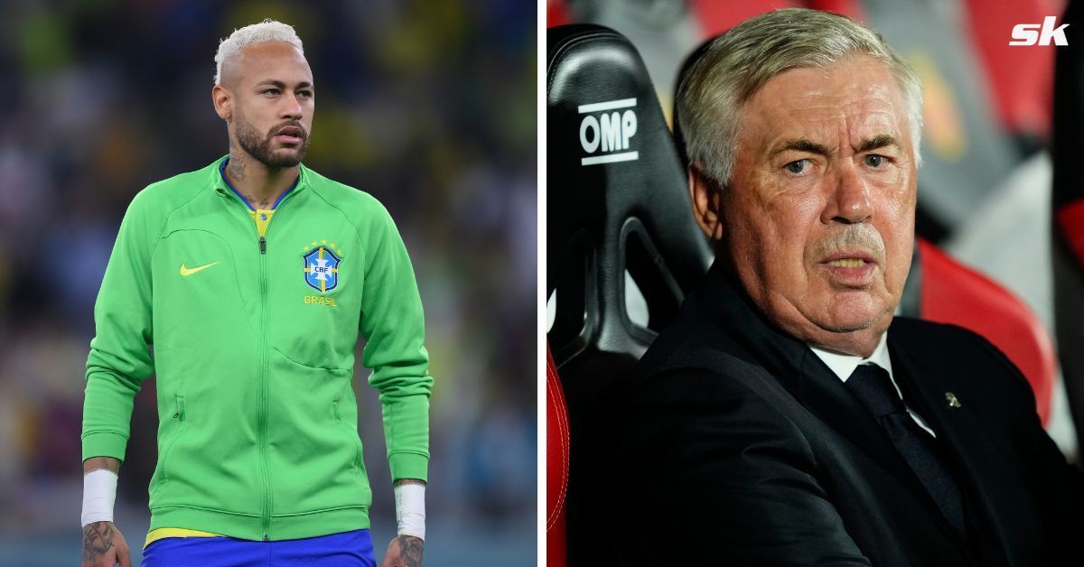 L to R: Neymar Jr and Carlo Ancelotti (All images sourced from Getty)