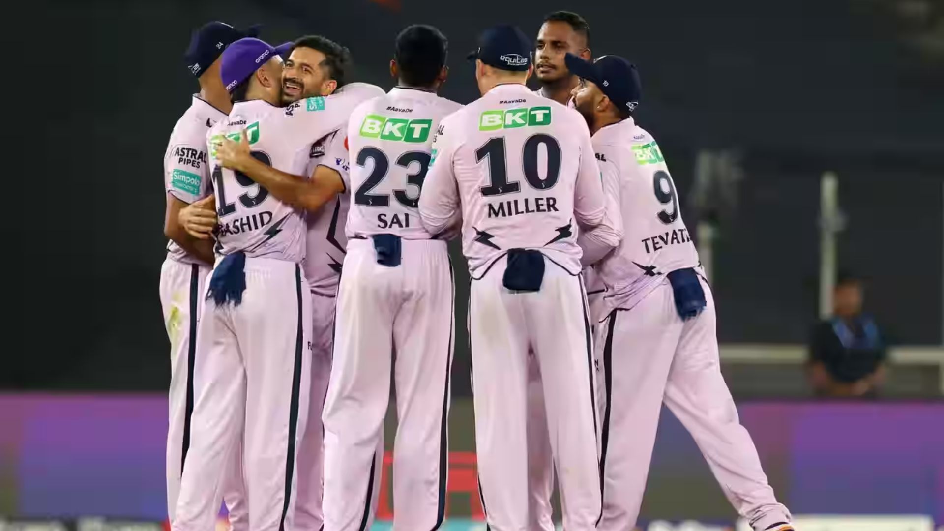 Gujarat Titans will be donning a lavender colour jersey today [Image credits: iplt20.com]