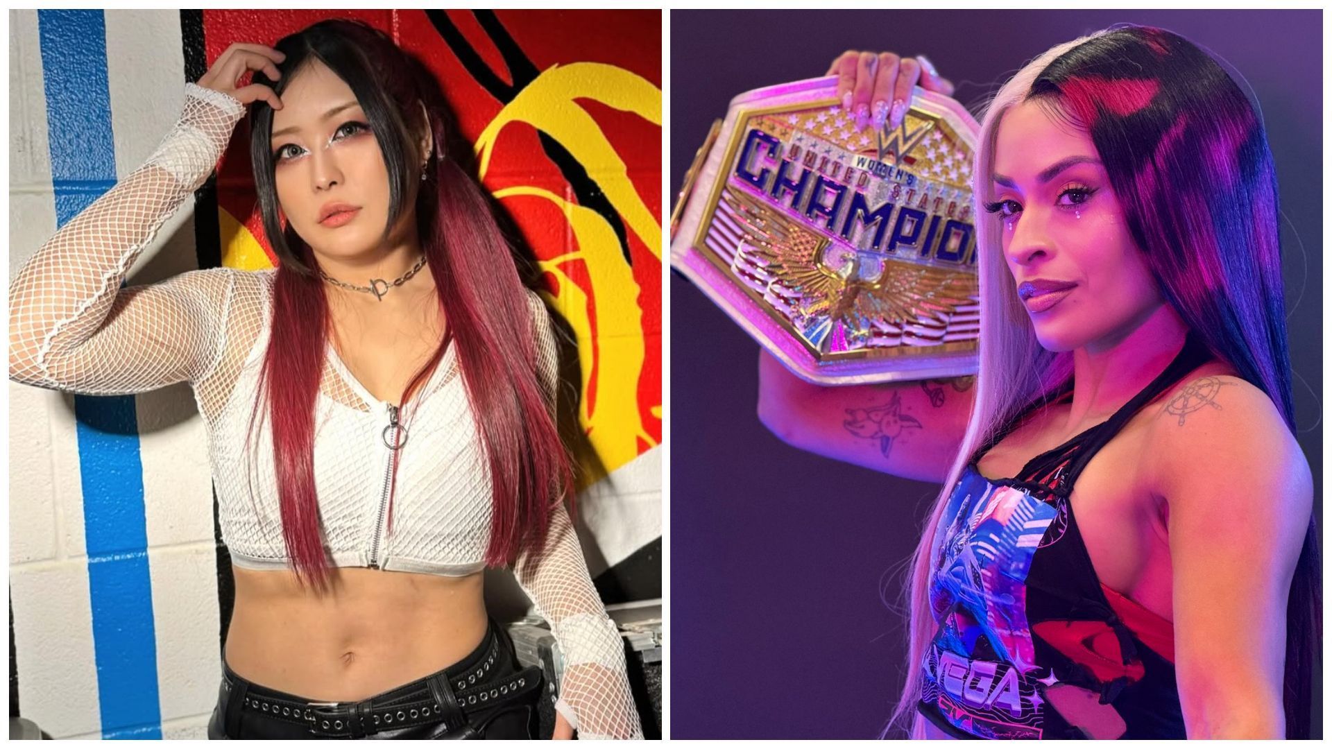 IYO SKY (left), Zelina Vega (right). [Pictures credit - SKY