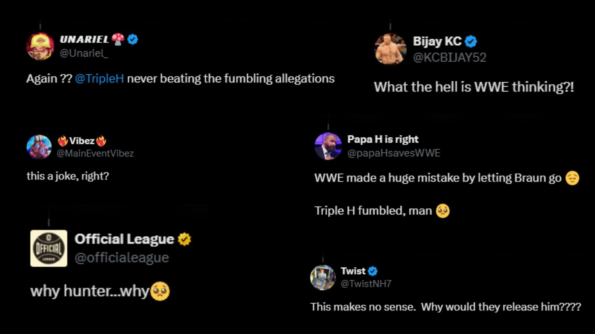 Fans react to Braun Strowman&#039;s release! [Image credits: X]