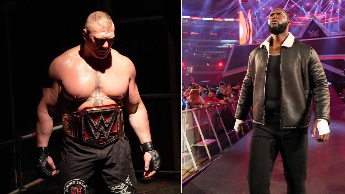 Brock Lesnar (Left) and Omos (Right) [Image via WWE.com]