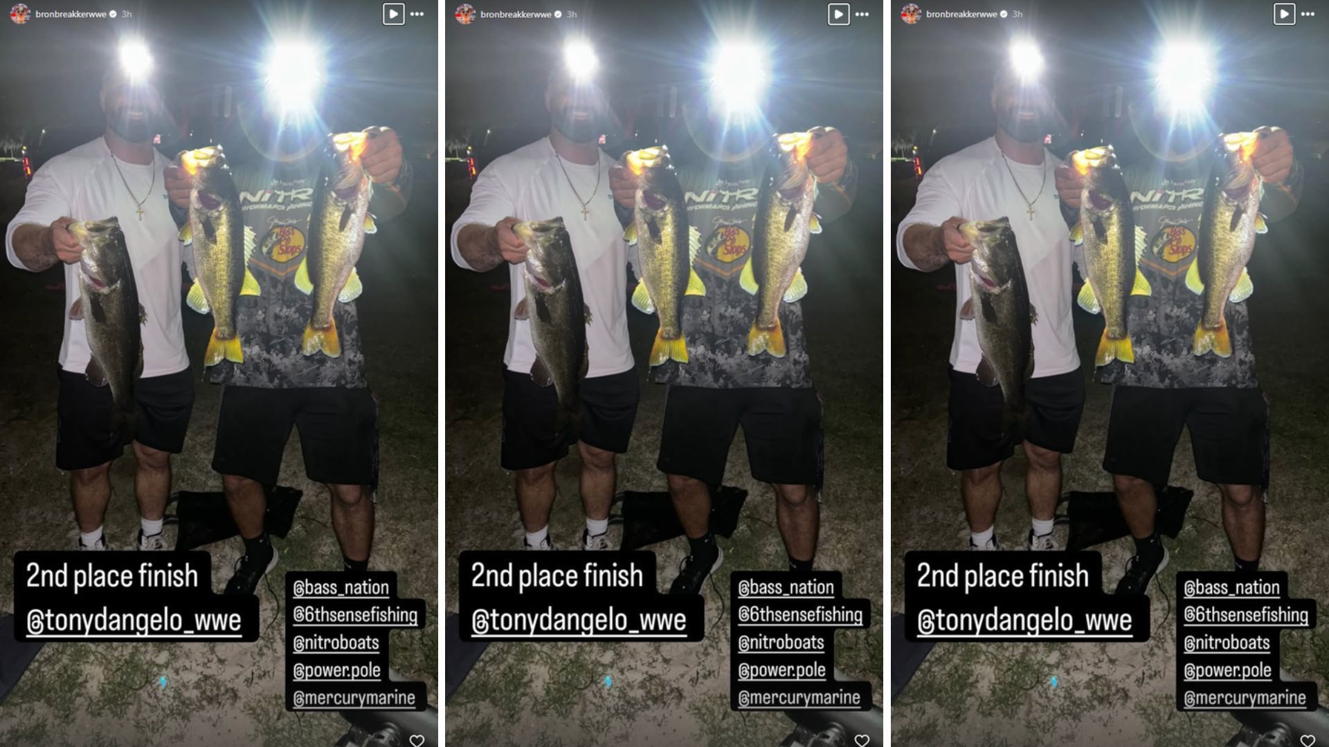 Breakker clearly won his fishing competition with Tony D&#039;Angelo [Image credits: Breakker&#039;s Instagram]