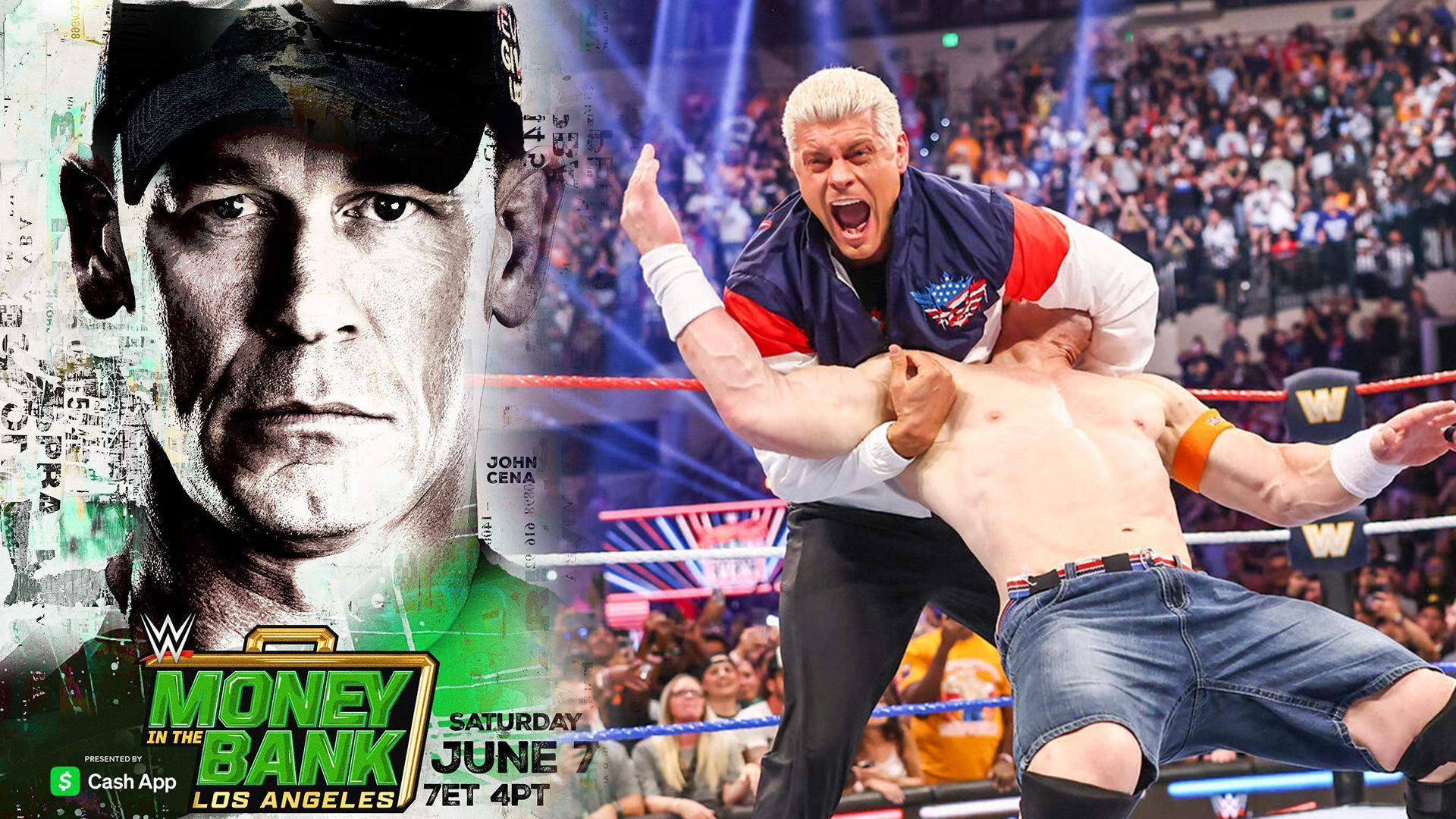 John Cena and Logan Paul vs Cody Rhodes and Jey Uso at MITB! (Credits: WWE.Com &amp; Triple H