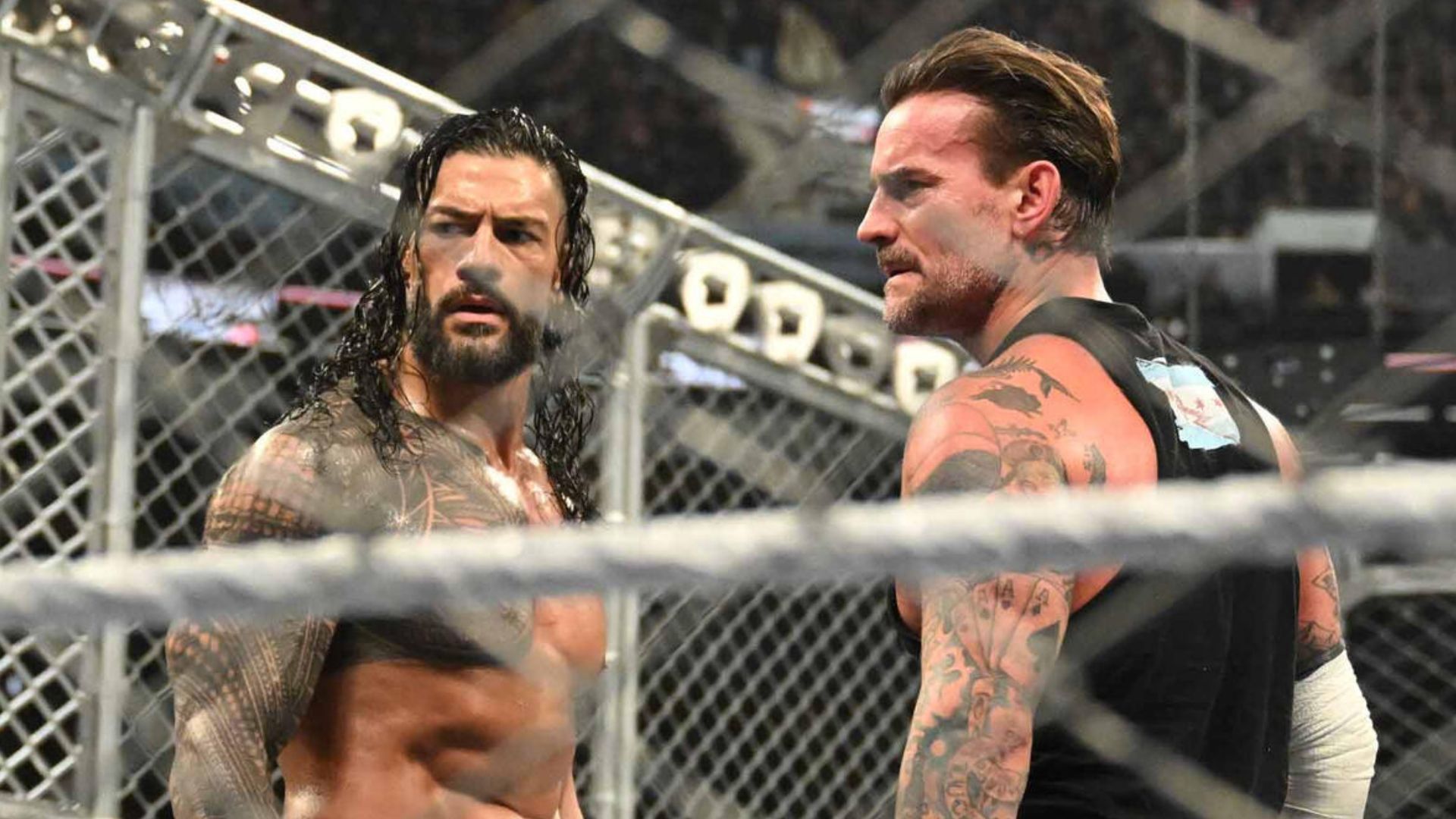 Roman Reigns and CM Punk at WWE Survivor Series 2024! [Image credit: WWE.com]