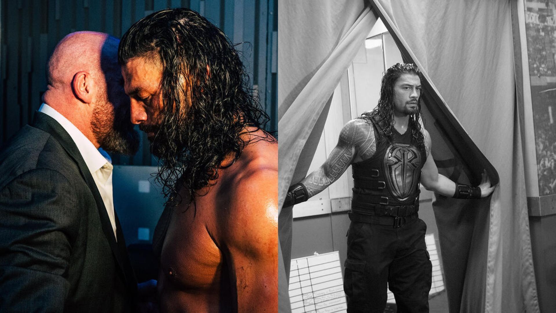Roman Reigns and Triple H backstage  [Image Credits: WWE.com]