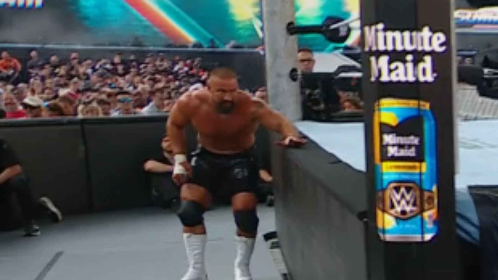 The star is hurt (Credit: WWE SummerSlam)