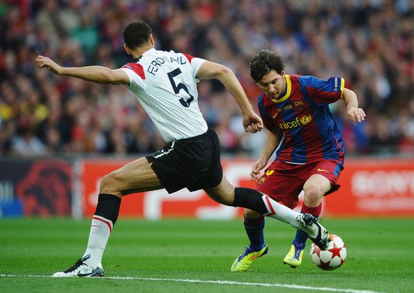 Rio trying to stop Messi!