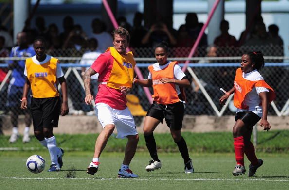 David Beckham Coaching Clinic In Trinidad