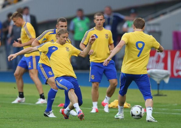 Ukraine Training and Press Conference - Group D: UEFA EURO 2012