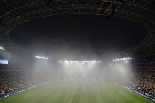 A view of the Donbass Arena in Donetsk