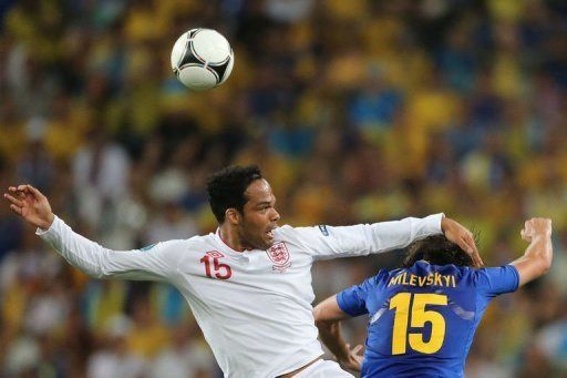 Lescott (pictured) and fellow centre-half John Terry were immense as Ukraine laid siege to England&#039;s goal