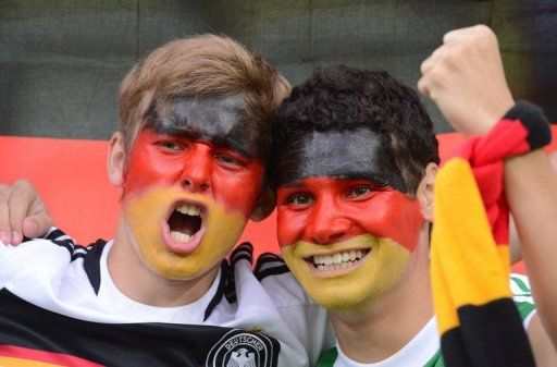 German fans at the Gdansk Arena