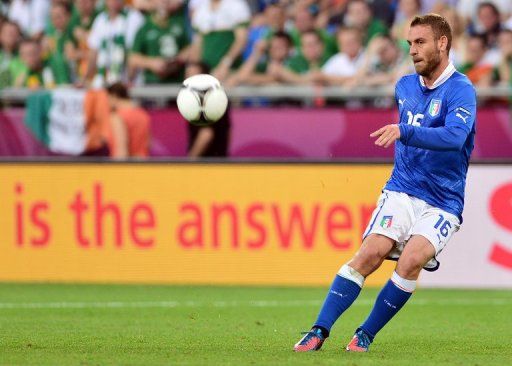 Italian midfielder Daniele De Rossi during the Euro 2012 match against Republic of Ireland