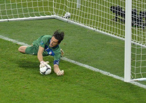 Ashley Cole scored a penalty in the Champions League final but Gianluigi Buffon saved his effort last night