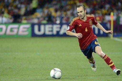 Spanish midfielder Andres Iniesta