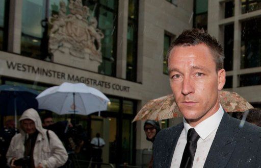 John Terry leaves after attending the second day of his trial