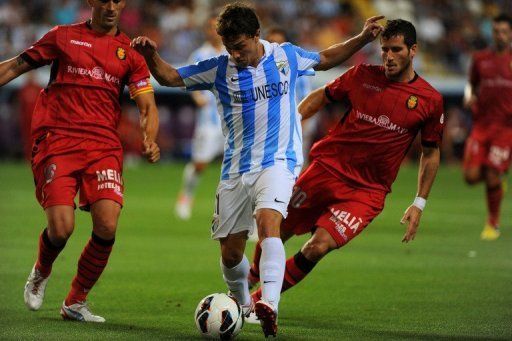 Tomer Hemed (R) scored for Mallorca after 67 minutes