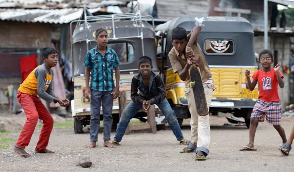 Children Play Cricket In Streets Outside R Premadasa Stadium