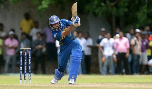 Jayawardene (57 not out) and opener Dilshan (pictured, 50 not out) put on 103 for the second-wicket