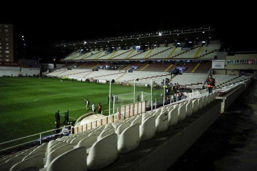 A general view of the the Estadio de Vallecas
