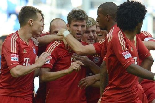 Bayern are top of the goalscoring chart with 14 scored and just two conceded