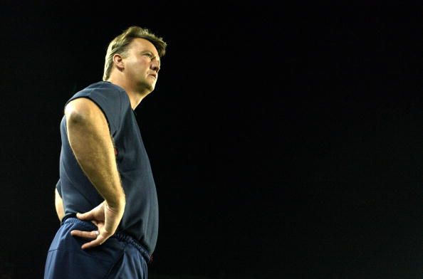 Barcelona coach Louis Van Gaal 