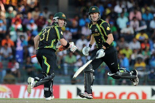 Shane Watson (R) leads the batting chart in the tournament with 234 runs in four matches
