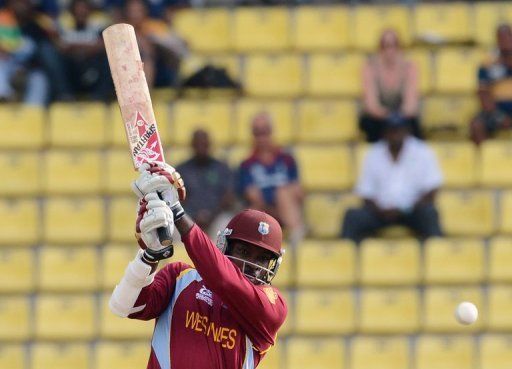 Chris Gayle top-scored with a fluent 30 for West Indies against New Zealand today
