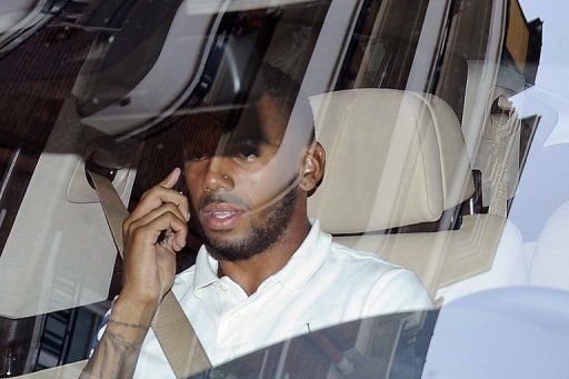 France international footballer Yann Mvila leaves the French Football Federation (FFF) headquarters in July